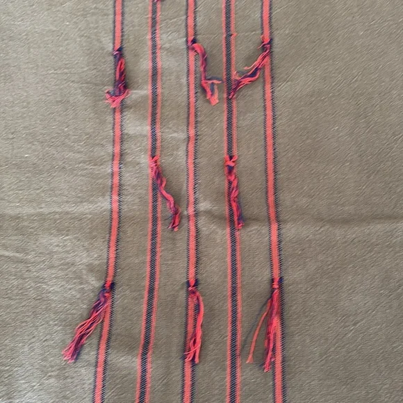 Madewell Olive, orange , navy wrap, scarf NWT - Picture 6 of 8